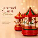 Carrossel Musical Natalino Enfeite de Natal a cordaTransforme sua Decoração Caixinha Música