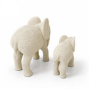 Elefantes Decorativos Kit 2 Peças Gesso Premium Elefante Grande Médio Decoração Sala Luxo Escultura