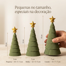 Pinheiro de Natal Kit com 3 Mini Árvores para Decoração Natalina de Mesa