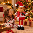 Boneco Decorativo Natalino Rena do Papai Noel 60cm Pernas Flexíveis Decoração de Natal