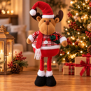 Boneco Decorativo Natalino Rena do Papai Noel 60cm Pernas Flexíveis Decoração de Natal