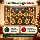 Cortina de Luz LED Natal 3,5m com 138 LEDs e 10 Pingentes Decoração Mágica para Janela e Árvore