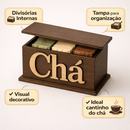 Porta Sachê De Chá Em MDF Vintage Cozinha