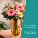 Vaso Decorativo Romeu Âmbar em Vidro Transparente Elegância para Sua Decoração
