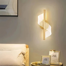 Arandela Luminária De Parede Moderna Dourada Led 4w Fibra Ótica Acrílica Muda De Cor