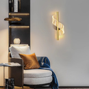 Arandela Luminária De Parede Moderna Dourada Led 4w Fibra Ótica Acrílica Muda De Cor