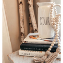 80CM contas de madeira borla pingente de madeira simples estilo luxo decoração para casa pingente