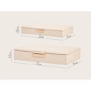 Conjunto 2 Caixas Decorativas Multiuso em MDF com Revestimento em PU