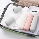 Estojo porta-escova de dentes com tampa para viagem, perfeito para organizar escovas e creme dental no banheiro.