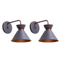 Kit de 2 arandelas internas retrô Dubai em alumínio, iluminação decorativa para parede, da marca Angel & Home.