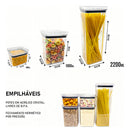 Kit de 8 Potes Herméticos Porta-Mantimentos – Despensa Organizada e Alimentos Mais Frescos no Dia a Dia - Angel & Home