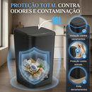 Lixeira inteligente automática de 16L com sensor infravermelho, ideal para banheiro, cozinha ou escritório, da Angel & Home.