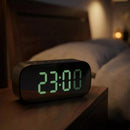 Relógio de Mesa Digital Cabeceira Despertador LED Espelhado Moderno
