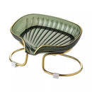 Saboneteira com drenagem para pia de banheiro, marca Angel & Home, com espaço para sabonete líquido ou em barra.