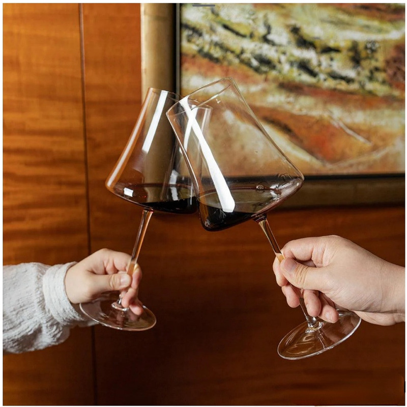 Jogo De 6 Taças Cristal Bohemia Titânio Xtra Vinho Champanhe 220 a 560ml Grátis Escova P/ Taças