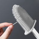 KIT2 Escova Sanitária De Silicone Para Limpar Privada Banheiro Vaso Sanitário Com Suporte e Adesivo para parede