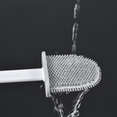 KIT2 Escova Sanitária De Silicone Para Limpar Privada Banheiro Vaso Sanitário Com Suporte e Adesivo para parede