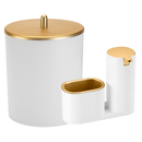 Kit Luxo Cozinha: Lixeira 5L + Dispenser Porta Detergente – Pia Organizada e Visual Clean - Angel & Home