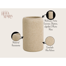 KIt Banheiro Lavabo Dispenser e Copo Porta escovas em Poliresina Texturizada Canelada Elegante Luxo