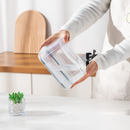 Kit 3 Potes Organizadores Geladeira Para Alimentos Vegetais Cozinha Moderna Uso Microonda