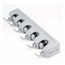 Suporte Organizador Multiuso 5 Lugares 6 Ganchos Porta Vassoura Rodo Chaves Posições