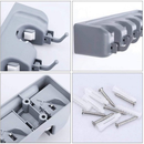 Suporte Organizador Multiuso 5 Lugares 6 Ganchos Porta Vassoura Rodo Chaves Posições