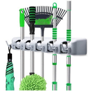 Suporte Organizador Multiuso 5 Lugares 6 Ganchos Porta Vassoura Rodo Chaves Posições