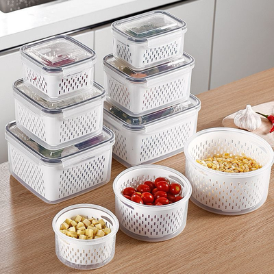 Kit 3 Potes Organizadores para Geladeira – Alimentos e Vegetais | Cozinha Moderna