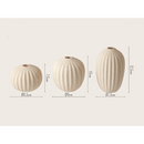 Conj Trio Kit Vasos Decorativos Em Cerâmica Bege Enfeite Sala Jantar Centro Mesa Boho Chic Plantas