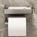 Porta papel higiênico de parede para banheiro, cinza, da marca Angel & Home, com design prático e moderno.