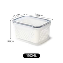 Kit 3 Potes Organizadores Geladeira Para Alimentos Vegetais Cozinha Moderna Uso Microonda