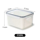 Kit 3 Potes Organizadores Geladeira Para Alimentos Vegetais Cozinha Moderna Uso Microonda