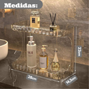 Prateleira Organizador Diamante Acrílico Porta Maquiagem Suporte Multiuso De Mesa