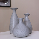 Trio de Vasos Decorativos Garrafa em Cerâmica Porto – Vasos para Sala, Quarto, Escritório - Angel & Home