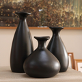 Trio de Vasos Decorativos Garrafa em Cerâmica Porto – Vasos para Sala, Quarto, Escritório - Angel & Home
