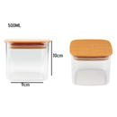 OFERTA Pote Acrílico Com Tampa Quadrado Vedação Transparente Universal 1000ml 800ml 500ml