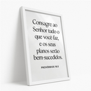Quadro Decorativo Frase Religiosa Motivacional Preto