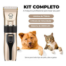 Kit Máquina Para Tosar Pet + Tesoura + Pente + Lixa Máquina Profissional Para Cachorro & Gato