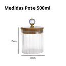 Porta Mantimento de Vidro Borossilicato Canelado - Vencedor