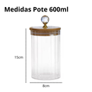 Porta Mantimento de Vidro Borossilicato Canelado - Vencedor