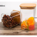 OFERTA Pote Acrílico Com Tampa Quadrado Vedação Transparente Universal 1000ml 800ml 500ml