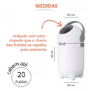 Lixeira Sistema Antiodor Fralda Bebe Lixo Magico Branca - KZI