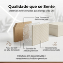 Caixa Organizadora Decorativa Textura Rattan Branca - 20cm/28cm
