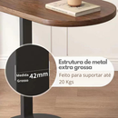 Mesa de Apoio de Canto Lateral Notebook Café Para Sofá Cama Decorativa Decoração Elegante
