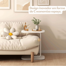 Mesa de Apoio de Canto Lateral Notebook Café Para Sofá Cama Decorativa Decoração Elegante
