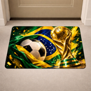 Tapete de Porta Antiderrapante Copa Do Mundo - Futebol