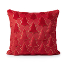 Kit 2 Peças Capa Natalina Almofada Decorativa 45X45 Bordada alto relevo árvore de Natal