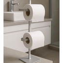 Suporte Papel Higiênico de Chão Duplo Para Banheiro- Aço Carbono – Moderno e Resistente