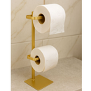 Suporte Papel Higiênico de Chão Duplo Para Banheiro- Aço Carbono – Moderno e Resistente