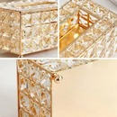 Caixa Porta Lenços De Papel Em Acrílico Cristal-Estilo Luxuoso Europeu, com Design de Corte Diamantado